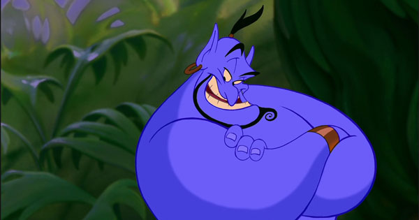 Colorful Genie from Aladdin representing your fun Disney personality result