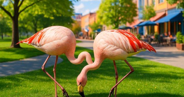 Colorful flamingo standing gracefully in water representing your quiz result