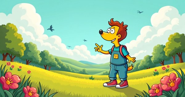 Ned Flanders smiling over a white picket fence in Springfield.