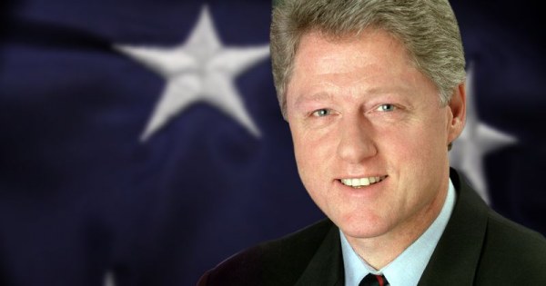 Bill Clinton charismatic smiling presidential portrait photograph