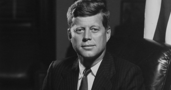 JFK youthful charismatic presidential portrait photograph